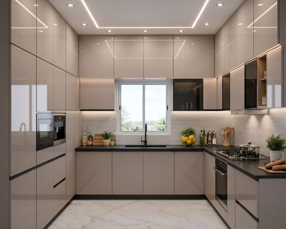 Modular kitchen manufactured by Antarangam