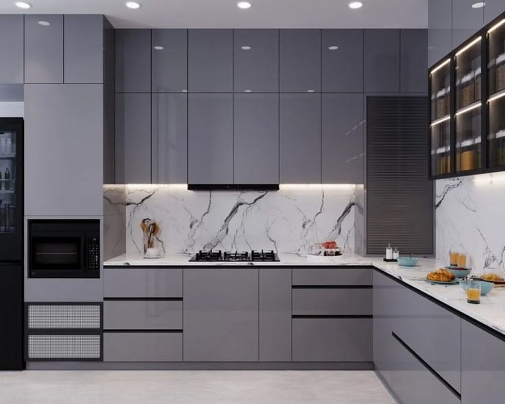 Modular kitchen manufactured by Antarangam